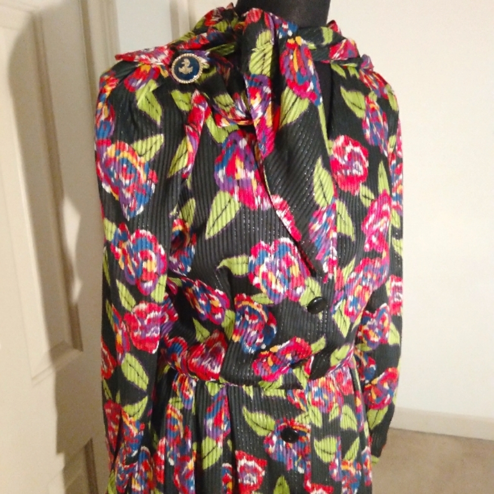 (3/$30) Miss Chaus, Vintage, Floral, A-Line dress, (12)